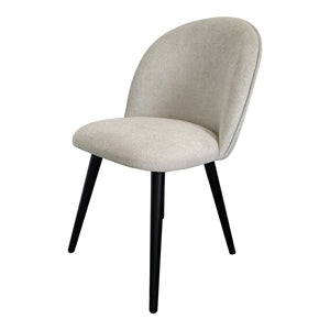 HomeRoots Set of Two Light Gray Upholstered Dining Side Chairs with Solid Wood Frame for Modern Spaces 527931