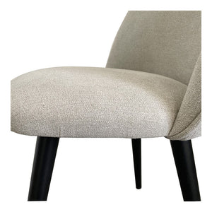 HomeRoots Set of Two Light Gray Upholstered Dining Side Chairs with Solid Wood Frame for Modern Spaces 527931