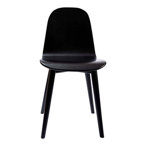 HomeRoots Black Solid Wood Dining Side Chair - Mid-Century Style, Versatile Seating for Any Space, Durable Design 527932