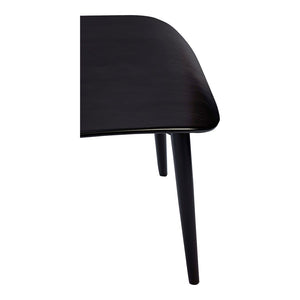 HomeRoots Black Solid Wood Dining Side Chair - Mid-Century Style, Versatile Seating for Any Space, Durable Design 527932