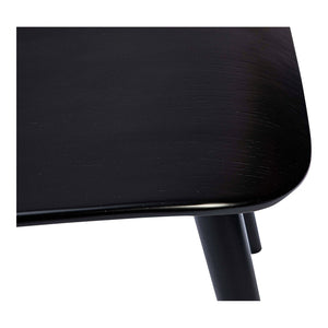 HomeRoots Black Solid Wood Dining Side Chair - Mid-Century Style, Versatile Seating for Any Space, Durable Design 527932