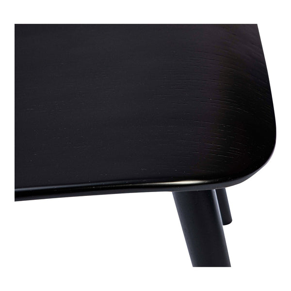HomeRoots Black Solid Wood Dining Side Chair - Mid-Century Style, Versatile Seating for Any Space, Durable Design 527932