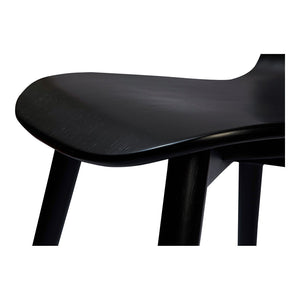 HomeRoots Black Solid Wood Dining Side Chair - Mid-Century Style, Versatile Seating for Any Space, Durable Design 527932