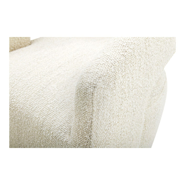 HomeRoots White Upholstered Open Back Dining Arm Chair with Swivel Base - Stylish Comfort for Any Space 527936