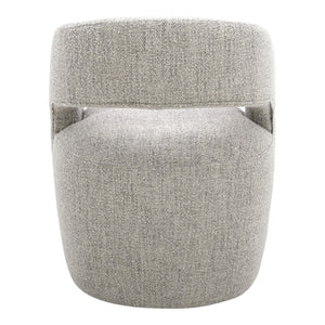 HomeRoots Gray Upholstered Dining Arm Chair with Swivel Base – Modern, Comfortable Seating for Any Room 527937