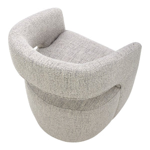 HomeRoots Gray Upholstered Dining Arm Chair with Swivel Base – Modern, Comfortable Seating for Any Room 527937
