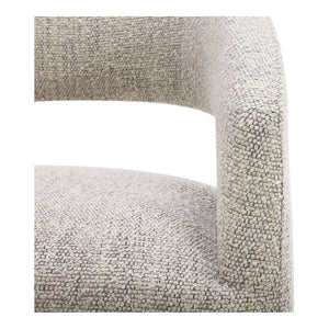 HomeRoots Gray Upholstered Dining Arm Chair with Swivel Base – Modern, Comfortable Seating for Any Room 527937