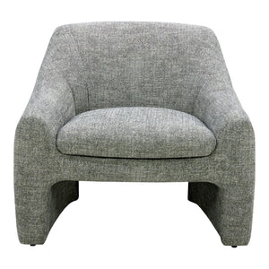 HomeRoots Gray Upholstered Fabric Dining Arm Chair - Stylish Comfort for Dining, Living Room & Office Spaces 527939