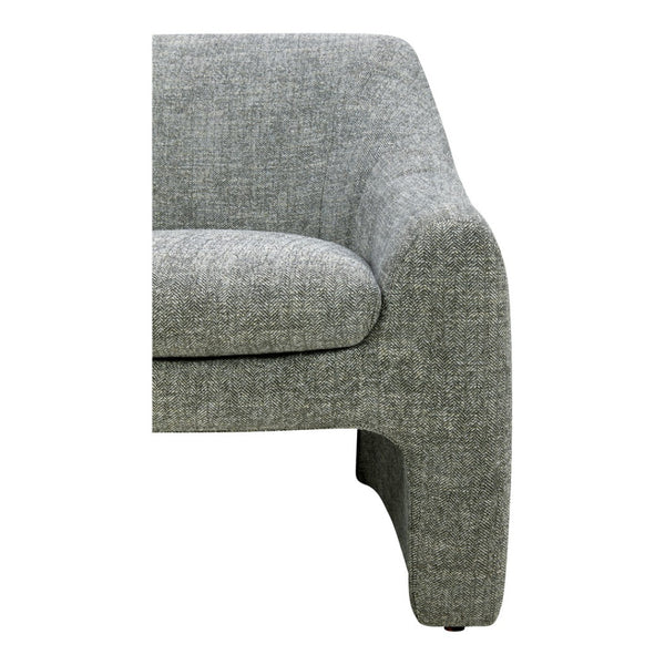 HomeRoots Gray Upholstered Fabric Dining Arm Chair - Stylish Comfort for Dining, Living Room & Office Spaces 527939