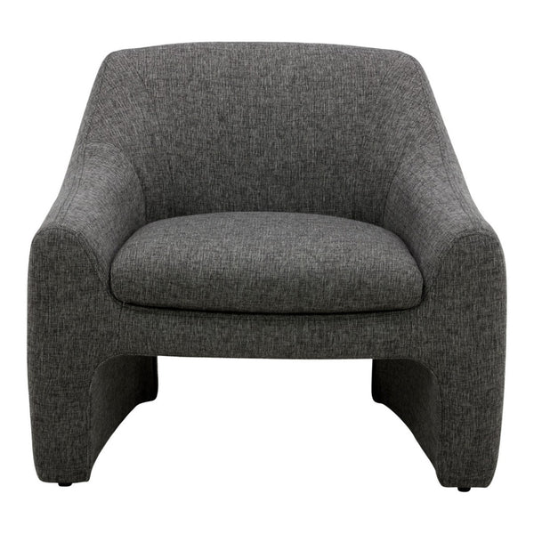 HomeRoots Dark Gray Upholstered Arm Chair – Stylish Comfort for Dining, Living Room, Office & More! 527940