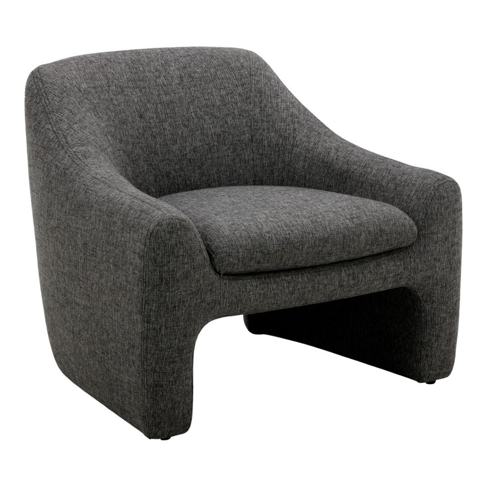 HomeRoots Dark Gray Upholstered Arm Chair – Stylish Comfort for Dining, Living Room, Office & More! 527940