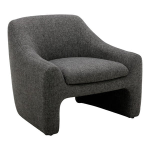 HomeRoots Dark Gray Upholstered Arm Chair – Stylish Comfort for Dining, Living Room, Office & More! 527940