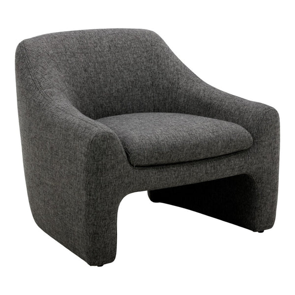HomeRoots Dark Gray Upholstered Arm Chair – Stylish Comfort for Dining, Living Room, Office & More! 527940