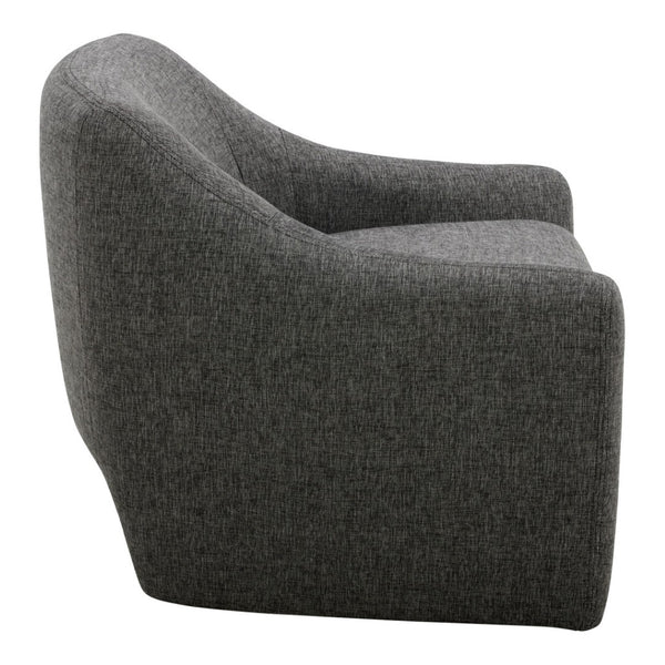 HomeRoots Dark Gray Upholstered Arm Chair – Stylish Comfort for Dining, Living Room, Office & More! 527940
