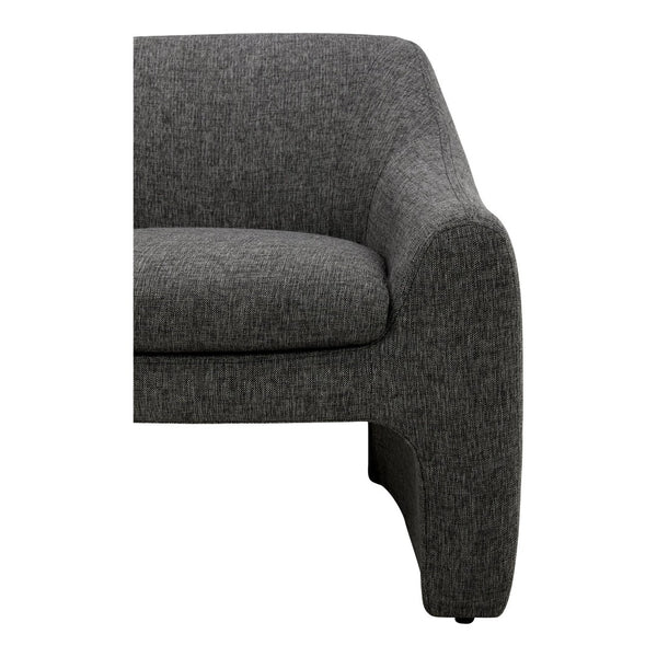 HomeRoots Dark Gray Upholstered Arm Chair – Stylish Comfort for Dining, Living Room, Office & More! 527940
