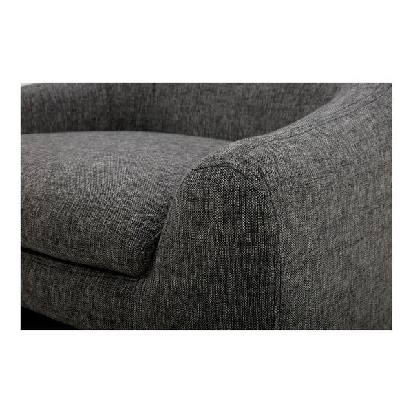 HomeRoots Dark Gray Upholstered Arm Chair – Stylish Comfort for Dining, Living Room, Office & More! 527940