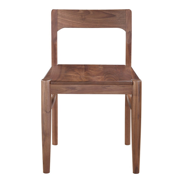 HomeRoots Set of Two Stylish Brown Solid Wood Open Back Dining Chairs for Versatile Home Décor Solutions 527943