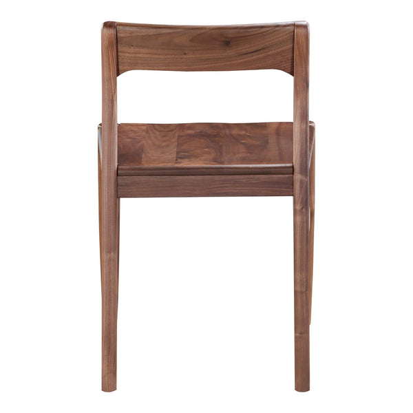 HomeRoots Set of Two Stylish Brown Solid Wood Open Back Dining Chairs for Versatile Home Décor Solutions 527943