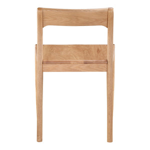HomeRoots Set of Two Natural Solid Wood Open-Back Side Chairs for Modern Dining & Versatile Living Spaces 527944