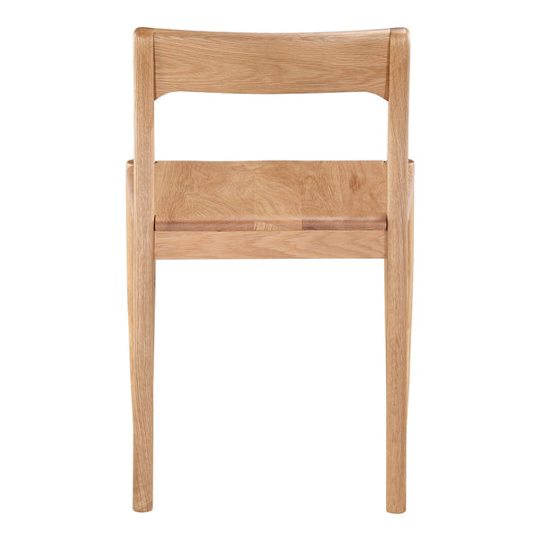 HomeRoots Set of Two Natural Solid Wood Open-Back Side Chairs for Modern Dining & Versatile Living Spaces 527944