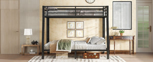 English Elm Twin Xl Solid Pine Loft Bed with Built-in Led Lighting and Storage Shelves W1580S00389