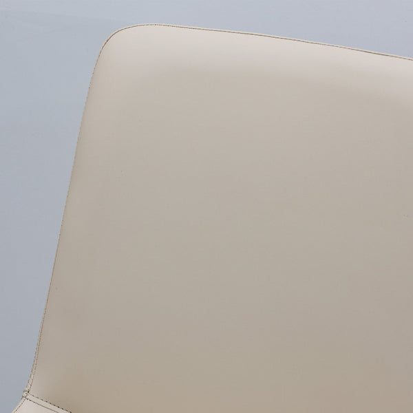 English Elm Beige Pu Leather Dining Chairs Set Of 2 - Modern, Durable, Ergonomic For Kitchen, Office & More! T3967P384117