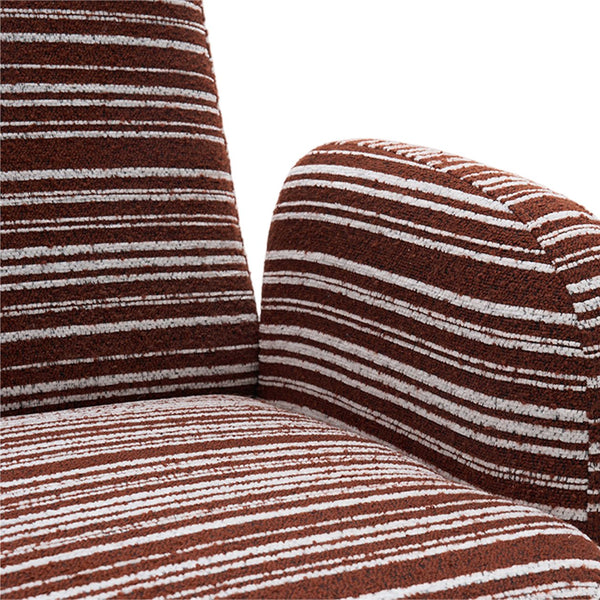 English Elm Modern Boucle 360° Swivel Leisure Chair with High‑Resilience Sponge, Supportive Curve, 550lb Capacity Red W395P355443