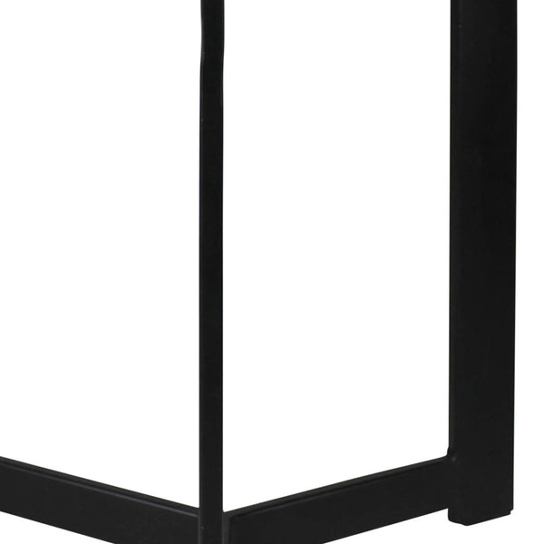 Homeroots 19" Black Aluminum And Brass Round End Table   528061