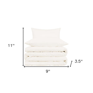 Homeroots Ivory Queen Cotton Blend 1000 Thread Count Washable Duvet Cover Set  Alfa Cotton 528110