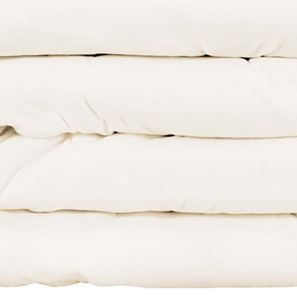 Homeroots Ivory Queen Cotton Blend 1000 Thread Count Washable Duvet Cover Set  Alfa Cotton 528110