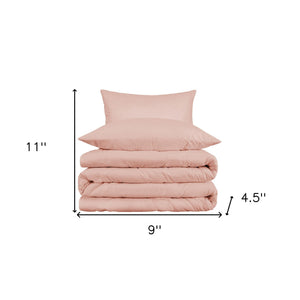 Homeroots Blush King Cotton Blend 1000 Thread Count Washable Duvet Cover Set  Alfa Cotton 528114