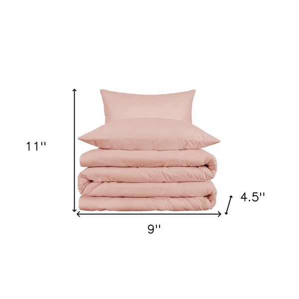 Homeroots Blush King Cotton Blend 1000 Thread Count Washable Duvet Cover Set  Alfa Cotton 528114