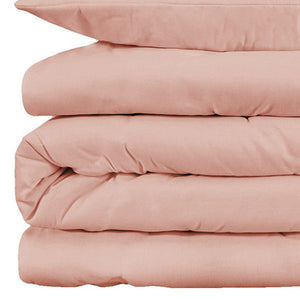 Homeroots Blush King Cotton Blend 1000 Thread Count Washable Duvet Cover Set  Alfa Cotton 528114