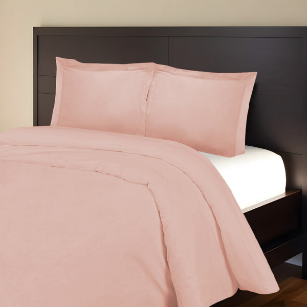 Homeroots Blush King Cotton Blend 1000 Thread Count Washable Duvet Cover Set  Alfa Cotton 528114