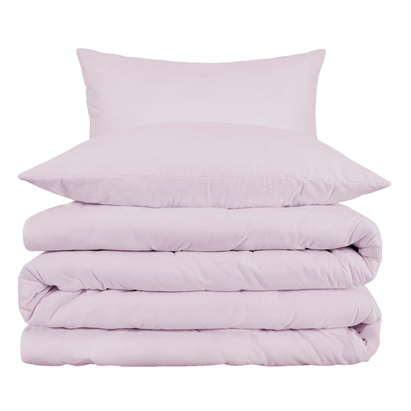Homeroots Lilac King Cotton Blend 1000 Thread Count Washable Duvet Cover Set  Alfa Cotton 528120