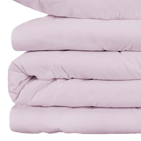 Homeroots Lilac King Cotton Blend 1000 Thread Count Washable Duvet Cover Set  Alfa Cotton 528120
