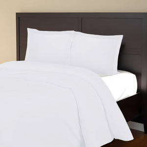 Homeroots White King Cotton Blend 1000 Thread Count Washable Duvet Cover Set  Alfa Cotton 528121