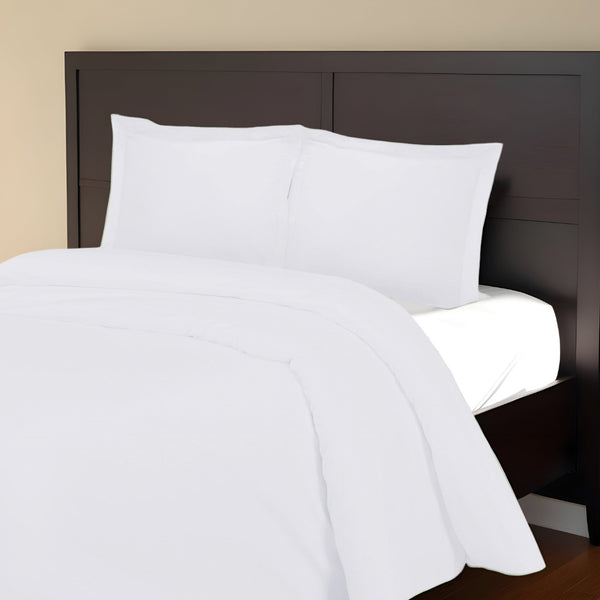 Homeroots White King Cotton Blend 1000 Thread Count Washable Duvet Cover Set  Alfa Cotton 528121