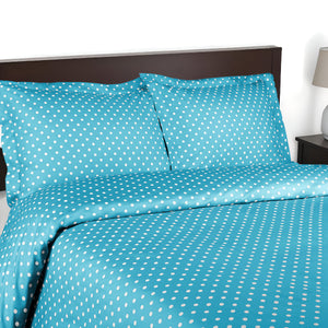 Homeroots Aqua King Cotton Blend 600 Thread Count Washable Duvet Cover Set  Cotton Rich 528127