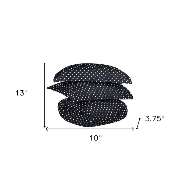 Homeroots Black And White King Cotton Blend 600 Thread Count Washable Duvet Cover Set  Cotton Rich 528128