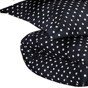 Homeroots Black And White King Cotton Blend 600 Thread Count Washable Duvet Cover Set  Cotton Rich 528128