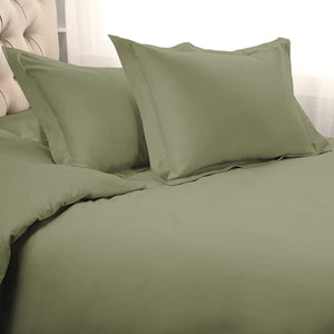 Homeroots Sage Queen Cotton Blend 1000 Thread Count Washable Duvet Cover Set  Egyptian Cotton 528162