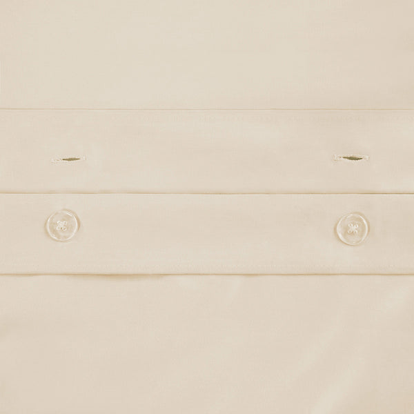 Homeroots Ivory King Cotton Blend 1000 Thread Count Washable Duvet Cover Set  Egyptian Cotton 528173