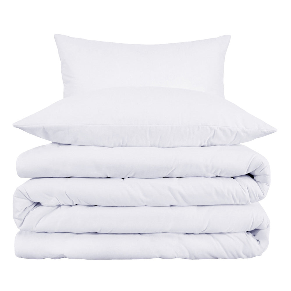 Homeroots White King Cotton Blend 1000 Thread Count Washable Duvet Cover Set  Egyptian Cotton 528182