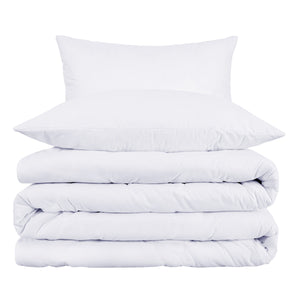 Homeroots White King Cotton Blend 1000 Thread Count Washable Duvet Cover Set  Egyptian Cotton 528182