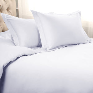 Homeroots White King Cotton Blend 1000 Thread Count Washable Duvet Cover Set  Egyptian Cotton 528182