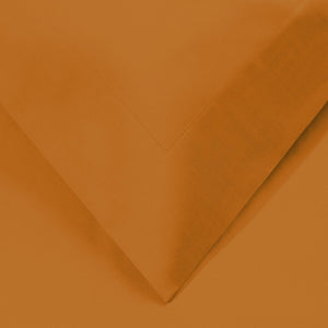 HomeRoots Orange Queen Duvet Cover Set - 1200 Thread Count Cotton Blend, Stylish Washable & Durable Comfort 528185