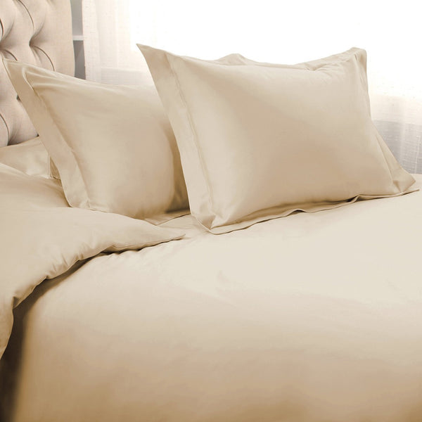 HomeRoots Ivory Queen Duvet Cover Set - 1200 Thread Count Cotton Blend, All-Season Comfort & Easy Care 528187