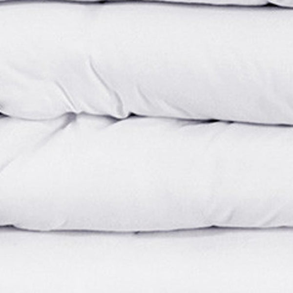 HomeRoots White Queen Cotton Blend Duvet Cover Set - 1200 Thread Count, Washable, Durable & Stylish Design 528194