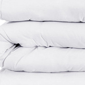 HomeRoots White Queen Cotton Blend Duvet Cover Set - 1200 Thread Count, Washable, Durable & Stylish Design 528194